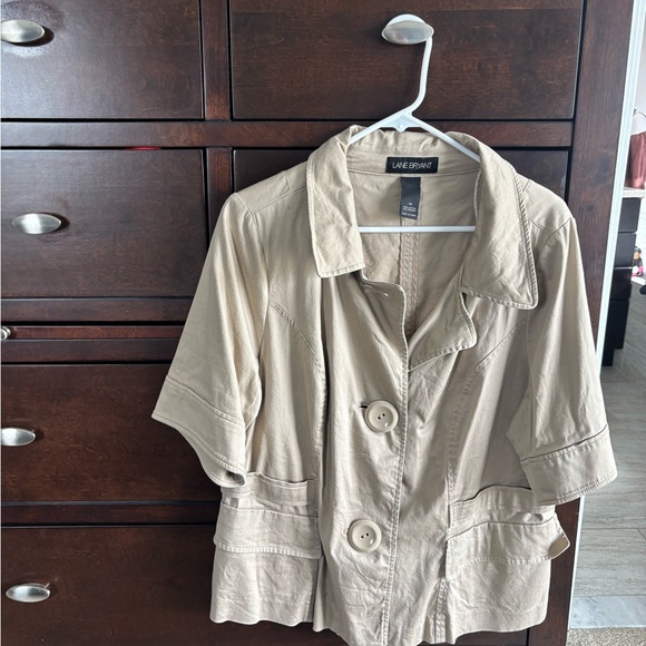 Lane Bryant Jackets & Blazers - Lane Bryant Tan Women's Blazer Size 18